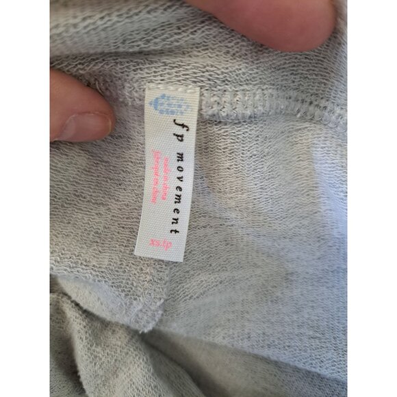 Free People Embers Wide-Leg Pants Heather Gray Women's XS Oversized Athleisure - Picture 7 of 12